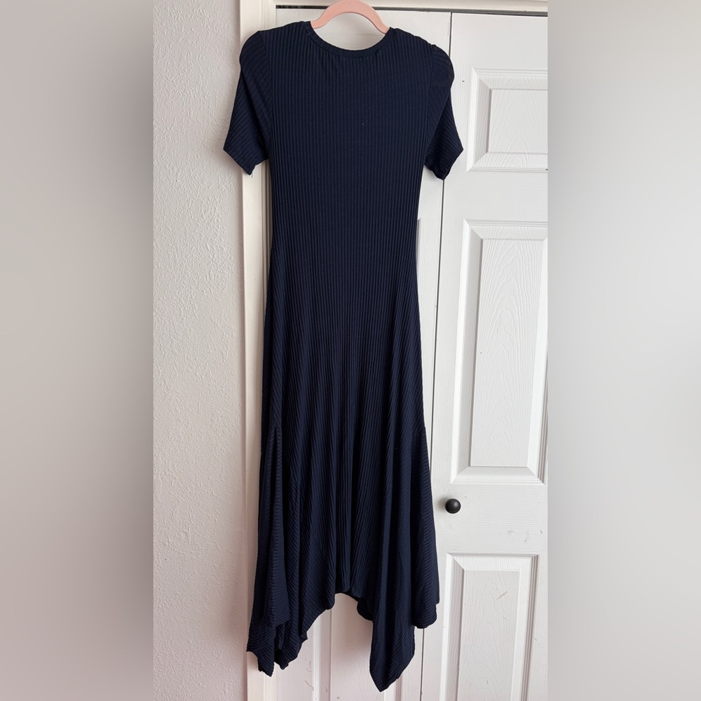 A.L.C Reva Twist Front Short Sleeve Rib Knit Dress Sz Medium - Picture 4 of 12